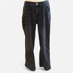 S.O.N.G. Black Low Rise Straight Leg Jeans | Y2K Grunge Denim